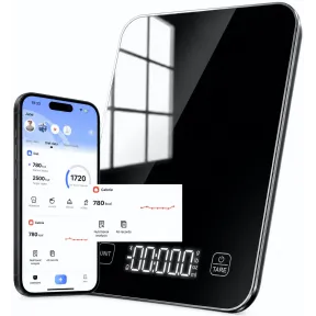 Báscula de cocina inteligente con pantalla LED y app gratis