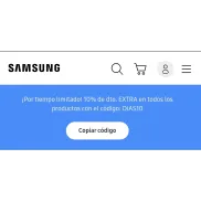 Descuento del 10% en toda la web de Samsung Plus