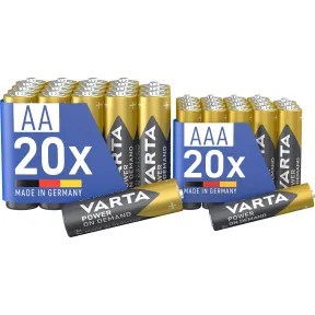 Pack VARTA de Pilas Alcalinas AA y AAA - 40 Unidades