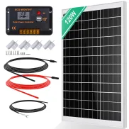 Placa Solar Monocristalina de 120W 12V ECO-WORTHY