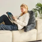 Almohada Grande de Lectura con Espuma Viscoelástica y Bolsillos