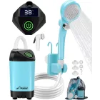 Ducha portátil de Camping con bomba y batería recargable