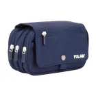 Estuche portatodo azul 4 cremalleras con solapa MILAN 1918