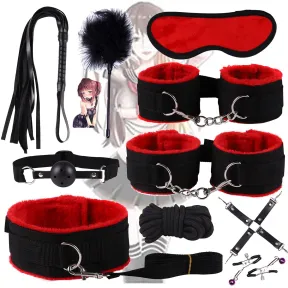 Conjunto Rojo de Nailon Ajustado de 10 Piezas Manga Larga