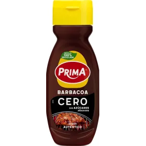 Prima salsa barbacoa Cero, 265 g - 4 unidades sin azúcares