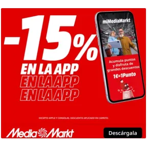 Descuento del 15 % al usar nuestra app