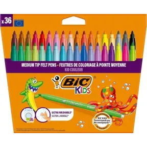Rotuladores BIC Kids Kid Couleur - Pack de 36 unidades