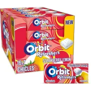 Chicles Sin Azúcar Fresa Limón Orbit Refreshers 16x7 u.