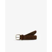 Cinturón de piel marrón trenzado para hombre SCALPERS
