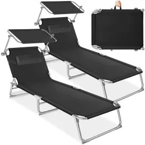 Tumbonas de Jardín 190x68x111 cm - Set de 2 unidades