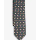Corbata geométrica verde azulado de seda para hombre Scalpers