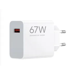 Cargador Blanco Xiaomi 67W HyperCharge con USB-A
