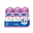 Desodorante Antitranspirante Roll-On Sanex Dermo+ 72h 6x50ml