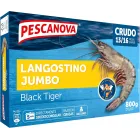 Langostinos jumbo crudos y congelados PESCANOVA 800 g.