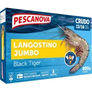 Langostinos jumbo crudos y congelados PESCANOVA 800 g.