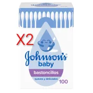 Bastoncillos Johnson's Baby para oídos, 100 unidades