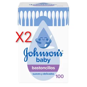Bastoncillos Johnson's Baby para oídos, 100 unidades