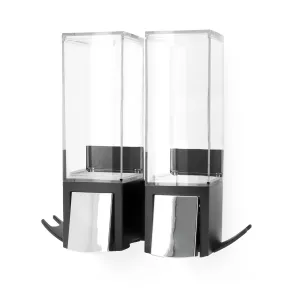 Dispensador de jabón de pared x2 en Negro y Blanco 500ML