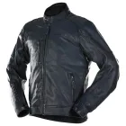 Chaqueta de Piel Overlap Johan - Azul Medianoche Moteros