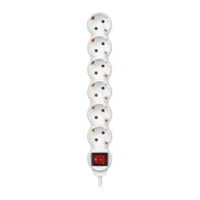 Regleta SIMON 6 Tomas 16A con Interruptor y Cable 1,5m
