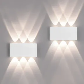 Lámparas de Pared LED 2 Piezas Aluminio Luz Natural 4500K