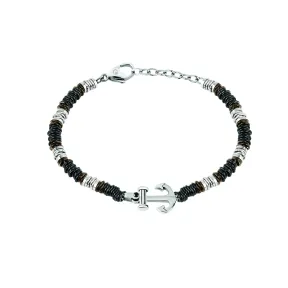 Brazalete Marine Sector PULSEIRA SS + PVD Negro y Marrón 19+3CM