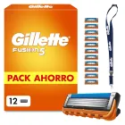 Pack de 12 Cuchillas de Afeitar Gillette Fusion5 para Hombre