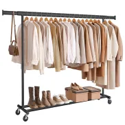 Burro Ropa Extensible SONGMICS con Ruedas y Carga de 150 kg