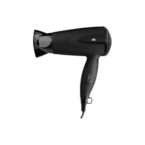 Secador OHD 1222 B Negro, 1200 W, Plegable, 2 Velocidades