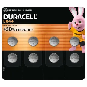 Pilas LR44 Duracell alcalinas 1,5 V (8 unidades) reacondicionadas
