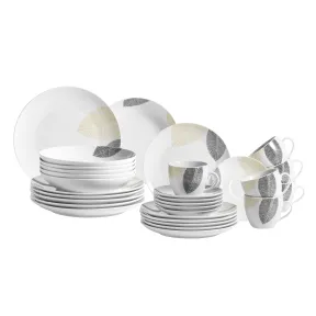 Vajilla de Porcelana MÄSER 30 Piezas para 6 Personas