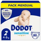 Pañales Dodot Sensitive Talla 2 para Bebés, 80 unidades