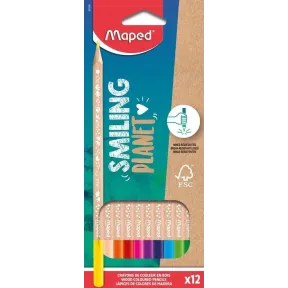 Lápices Maped: Set de 12 colores vibrantes.