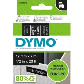 Etiquetas D1 de Dymo 12mm × 7m para organización