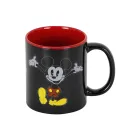 Taza Negra Mickey Mouse, 13 x 9.5 cm de Caras Divertidas