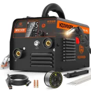 Soldador H HZXVOGEN MIG145II 3 en 1, Pantalla LED, IGBT