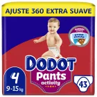 Pañales Dodot Activity Pants Talla 4 - 2x Pack