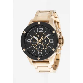 Cronógrafo dorado de ARMANI Exchange.