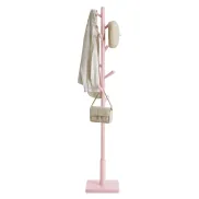 Perchero de Madera en Forma de Árbol, Rosa Pastel, 8 Ganchos