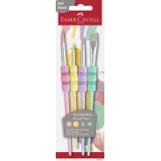 Set de pinceles de 4 piezas con mango blando FABER-CASTELL