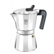 Cafetera de Luxe BRA 2-6 Tazas Aluminio Negro Acero