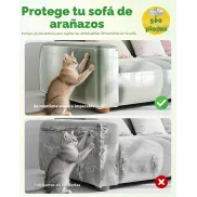 Cinta Autoadhesiva Transparente para Proteger Sofás de Gatos