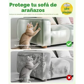 Cinta Autoadhesiva Transparente para Proteger Sofás de Gatos