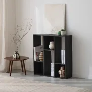 Librería con 6 compartimentos y 3 estantes