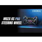 Simulador Moza KS Pro 300 mm, volante fibra carbono RGB