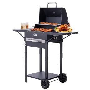 Mesa y tapa para barbacoa a carbón