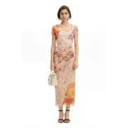 Camiseta de flores con tul Desigual
