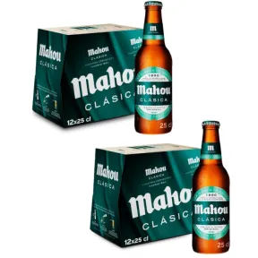 Pack de 12 Botellines Mahou Clásica - 24 Botellines 9'22€