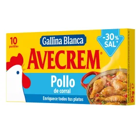 Caldo de Pollo Gallina Blanca con 30% menos sal y verduras