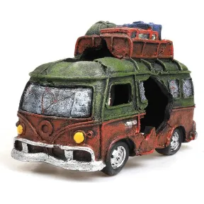 Decoración de Resina para Peceras: Autobús y Cuevas Betta